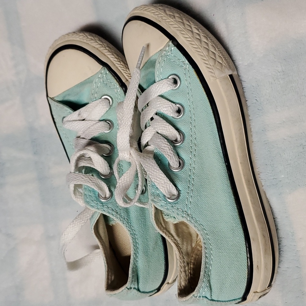CONVERSE ALL STAR GIRLS BLUE SHOES SIZE 11 - Picture 5 of 12